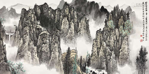 白雪石 灕江山水圖