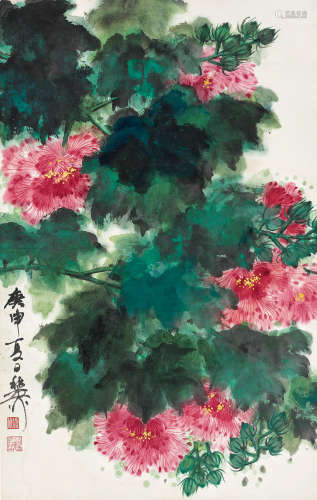 謝稚柳 芙蓉圖