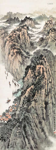 宋文治 峽江圖