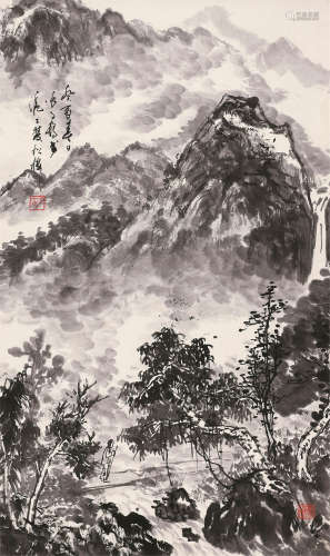 徐子鹤（1916～1999） 1993年作 山水 立轴 设色纸本
