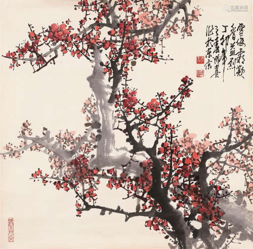 王成喜（1940～？） 1987年作 香雪 镜片 设色纸本
