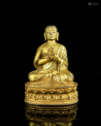 A Chinese Gilt Bronze Buddha