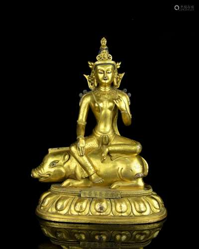 A Chinese Gilt Bronze Buddha