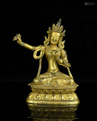 A Chinese Gilt Bronze Buddha