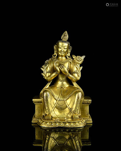 A Chinese Gilt Bronze Buddha