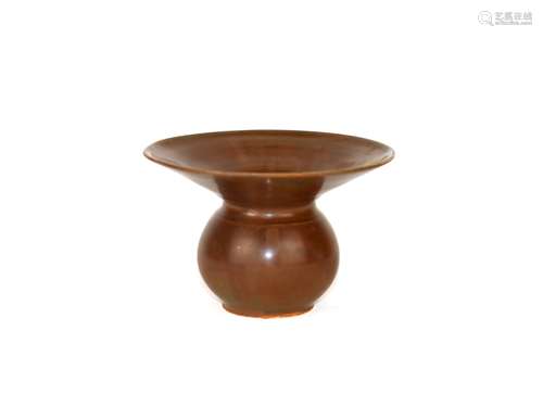 A Chinese Brown Glazed Porcelain Vase