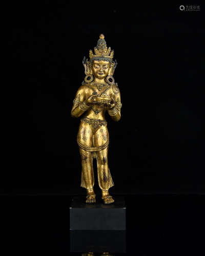 A Chinese Gilt Bronze Buddha