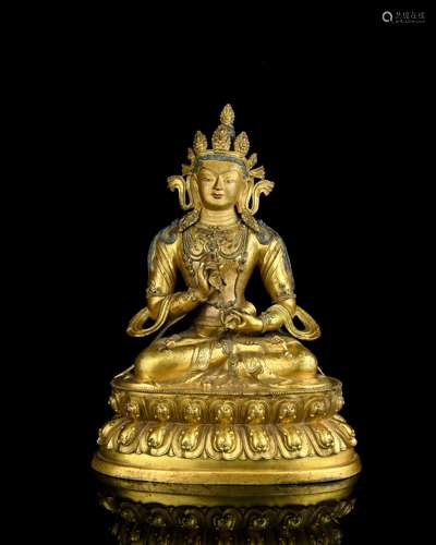 A Chinese Gilt Bronze Buddha