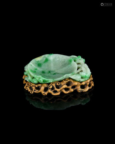 A Chinese Carved Jade Brush Rest