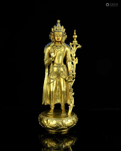 A Chinese Gilt Bronze Buddha