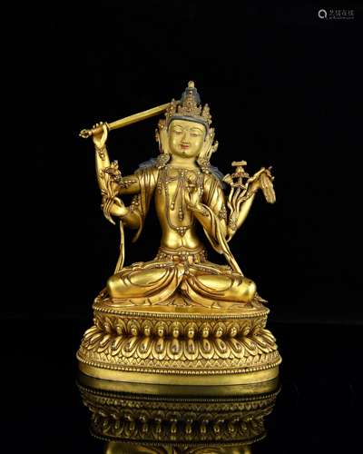 A Chinese Gilt Bronze Buddha