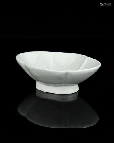 A Chinese White Glazed Porcelain Brush Washer