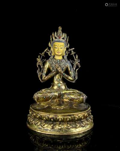 A Chinese Gilt Bronze Buddha