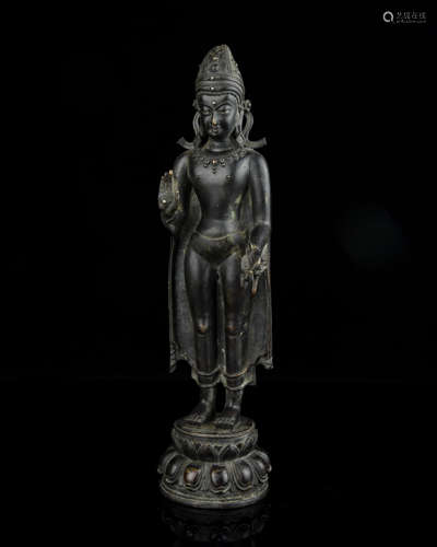 A Chinese Gilt Bronze Buddha