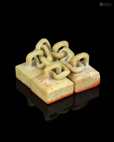 A Chinese Carved Soap Stone Seals