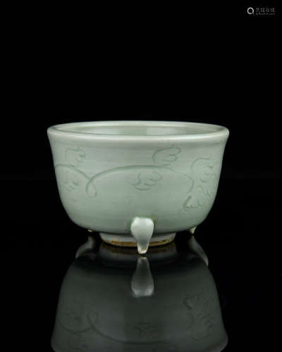 A Chinese Celadon Porcelain Incense Burner