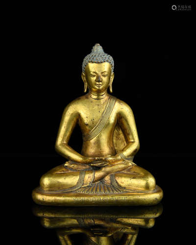 A Chinese Gilt Bronze Buddha