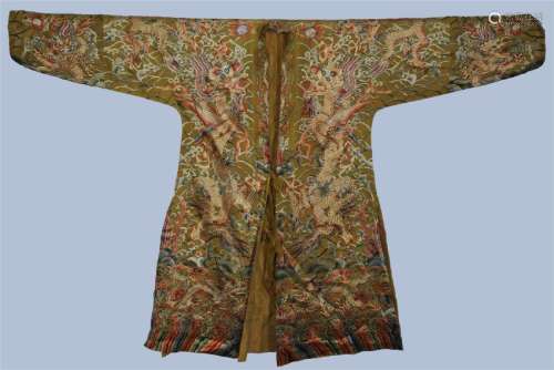 An Imperial Chinese Silk Embroidered Dragon Informal