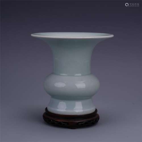 A Chinese Celadon-glazed  Gu Vase
