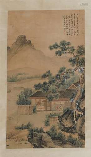 A Chinese Painting Hanging Scroll of Figure by Wang Hui