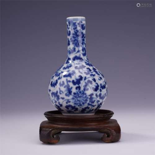 A Chinese Blue And White Porcelain Vase