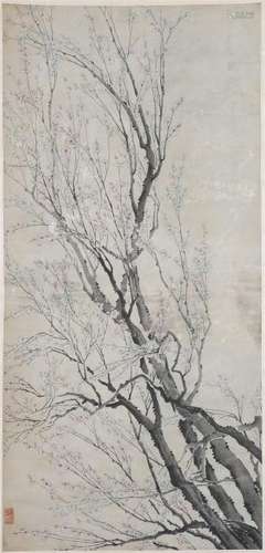 A Chinese Painting Hanging Scroll of Plum Blossom By