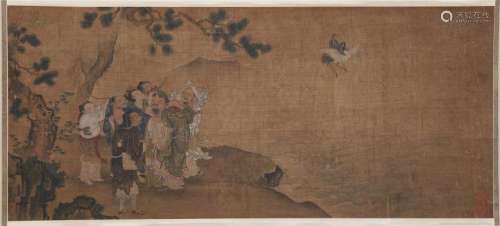 A Chinese Painting Hanging Scroll of Figure By