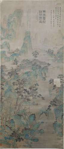 A Chinese Painting Hanging Scroll of Landscape by Zhao