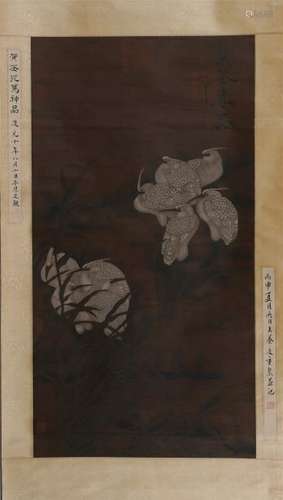 A Fine Chinese Hanging  Painting Scroll of Flower