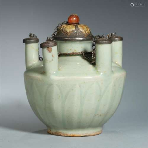 A Rare Chinese Longquan Celadon-glazed Jar