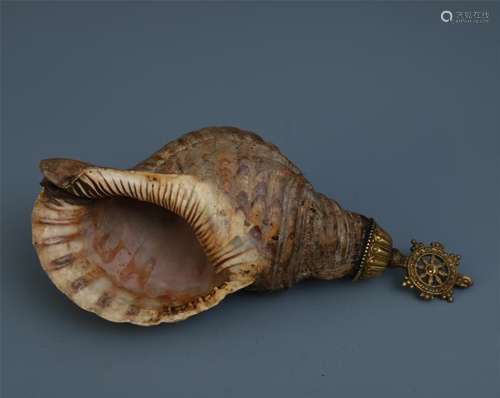 A Chinese Conch Shell Trumpet