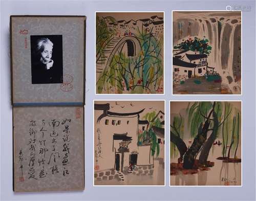 A Fine Chinese Painting Album of Southern Landscape by