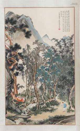 A Chinese Painting Hanging Scroll of Landscape by Sheng