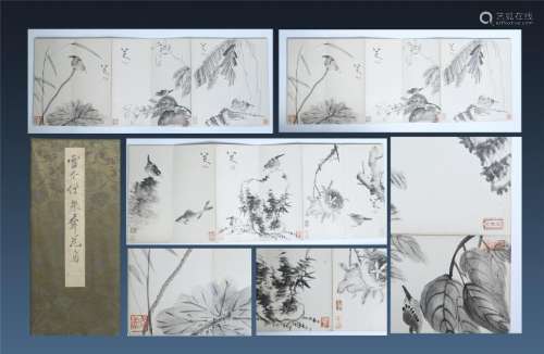 A Chinese Painting Album of Flowers by Badashanren