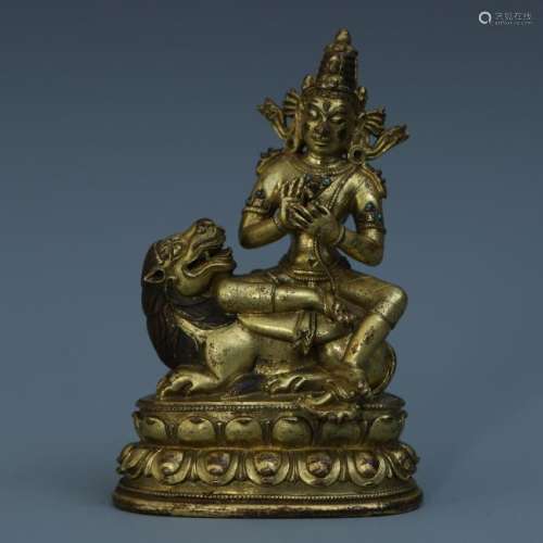 A Chinese Gilt Bronze Figure of