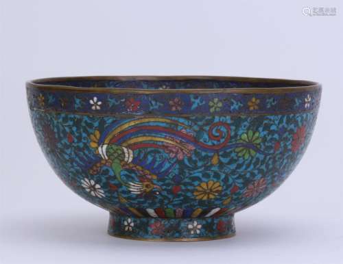 A Chinese Cloisonne Enammel Pheonix Bowl