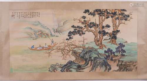 An Excellent  Chinese Hand Scroll Painting of Landscape