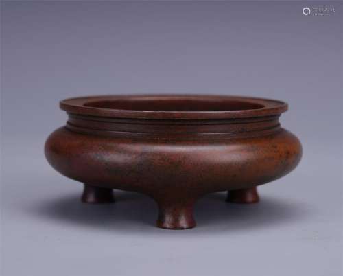 A Chinese Bronze Tripod Censer
