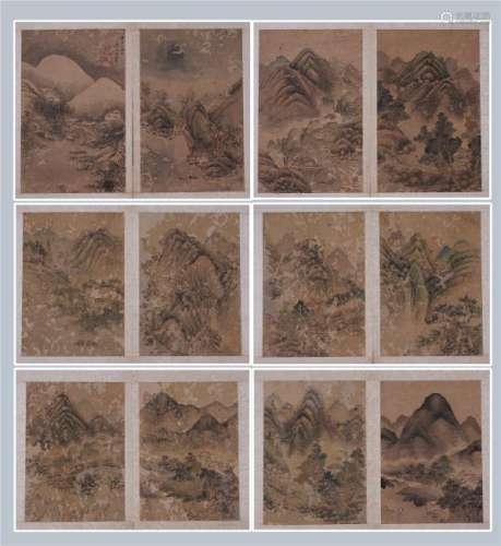 A Fine Chinese Painting Album of Landscape by Wang Hui
