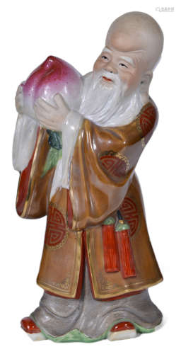 50年代 粉彩寿星公瓷塑（美二款）