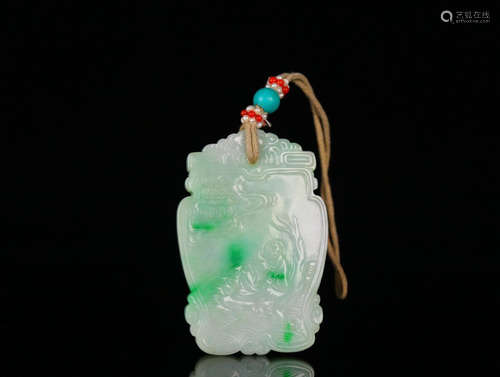 A JADEITE WITH STORY-TELLING TABLET