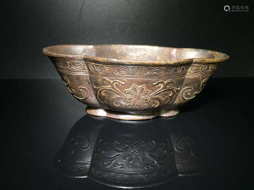 A KANGXI MARK BRONZE CENSER