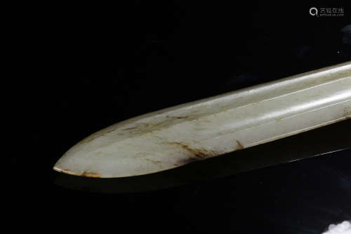 A HETIAN JADE ORNAMENT OF DAGGER SHAPED