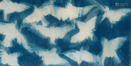 张大力（b.1963）  2013年作 自由天空2 水墨宣纸蓝晒