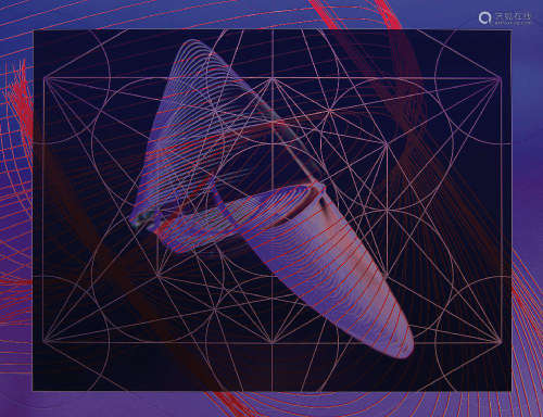 罗扬文（b.1974）  2017年作 光谱仪态-心轮系列#03 综合材料灯光装置