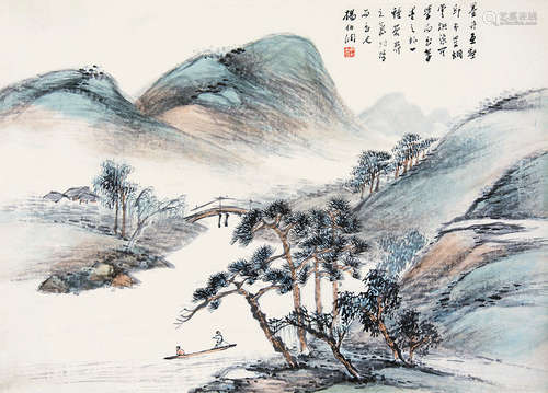 杨伯润 山水 框