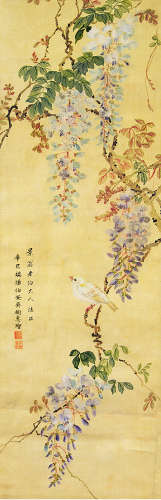 吴树惠 1881年作 花鸟 立轴