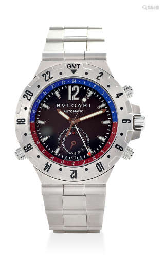 寶格麗 GMT自動鋼帶腕錶
