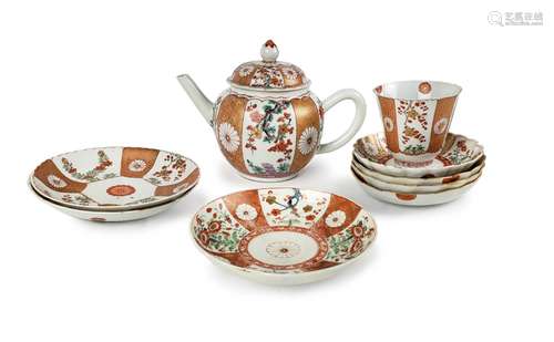 A  SET OF NINE IMARI TEA SERVICES