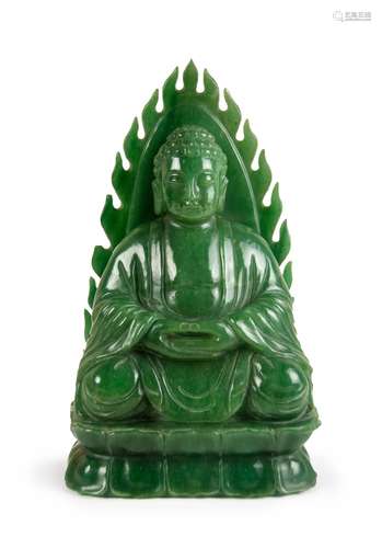 A JADE FIGURE OF SAKYAMUNI